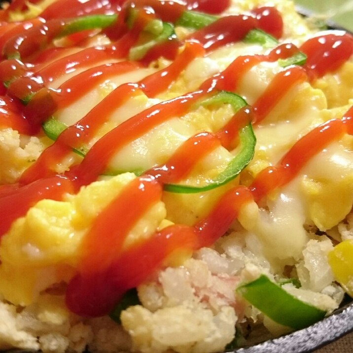 おから入り〜スキレットDE焼きピラフ